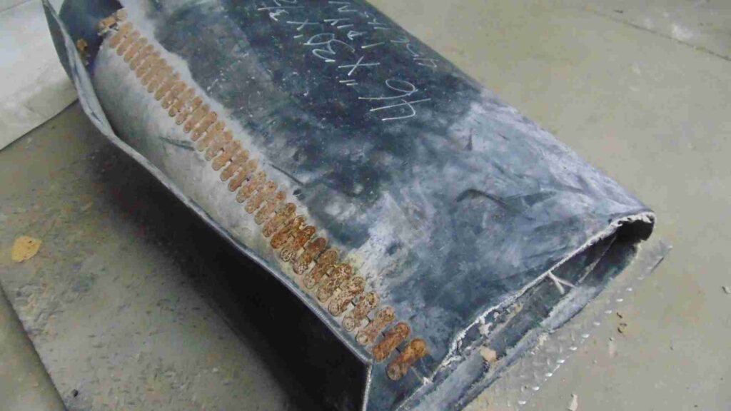 46" x 30' x 1/2" Used conveyor belt, Maquoketa, IA — EZA-00193