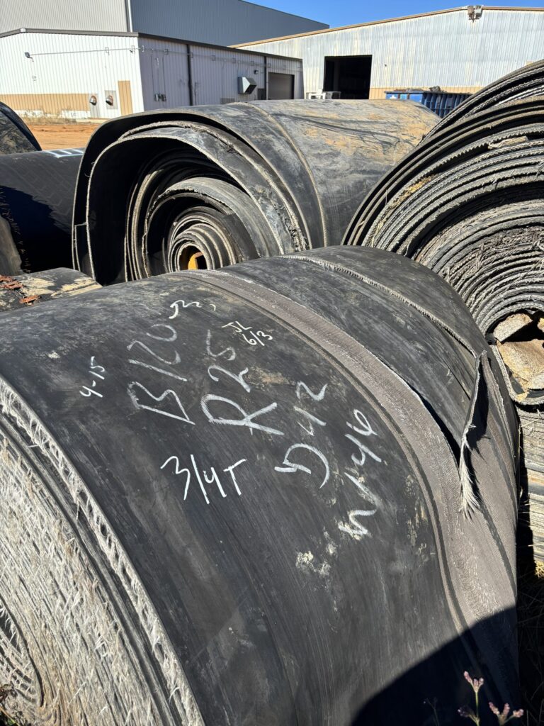 47" x 183' x 5/8" Used conveyor belt, Hughes Springs, TX — EZA-00090